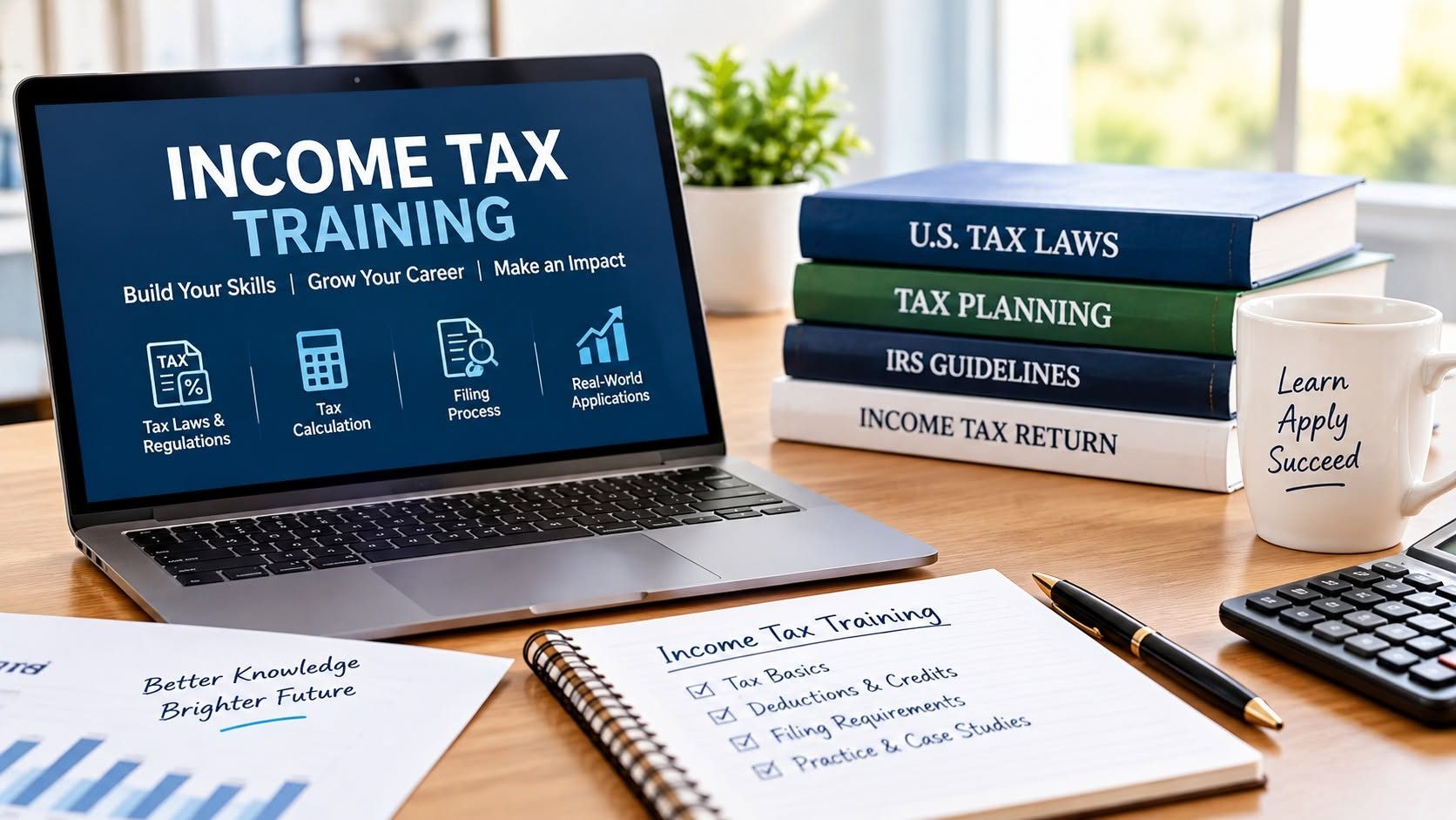 Income tax training materials covering U.S. tax laws, tax planning and IRS guidelines